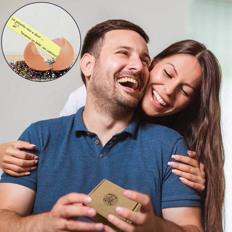 1DFAUL Sorpresa Anuncios de embarazo con huevo, Divertidos anuncios para beb  s, Ideas para Regalos, huevos de codorniz perfectos para Abuelos, Futuro pap   o Amigos - Image 3